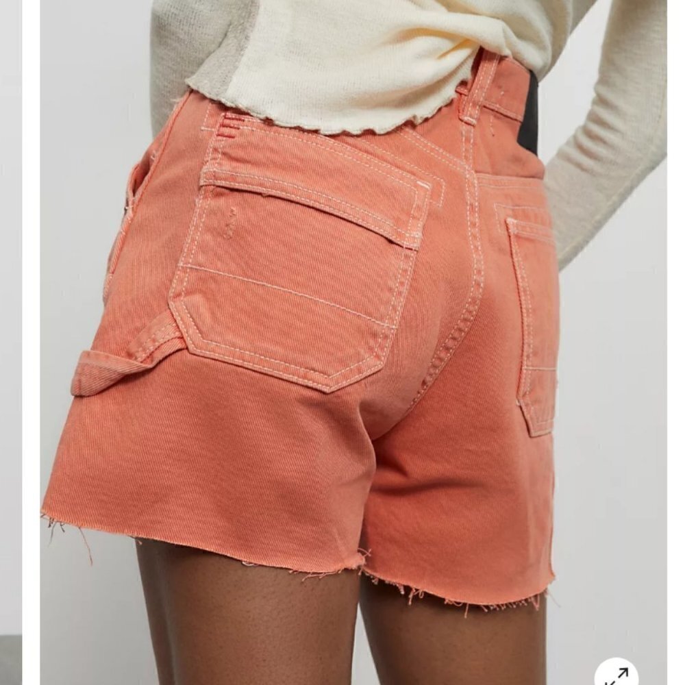 NWT Urban Outfitters BDG Cut Off Carpenter Short in Dark Orange Size 30